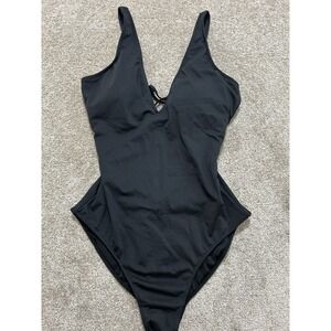 TA3 Women's XL X-Long Plungey Contour Swimsuit Black‎ Long Lace Up Slimming